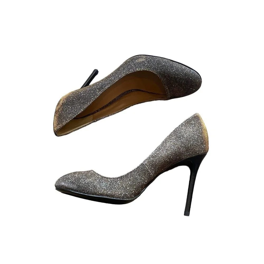 BANANA REPUBLIC Hello Sole Mate Classic Metallic Sheen Stilleto Pumps Size 7.5M